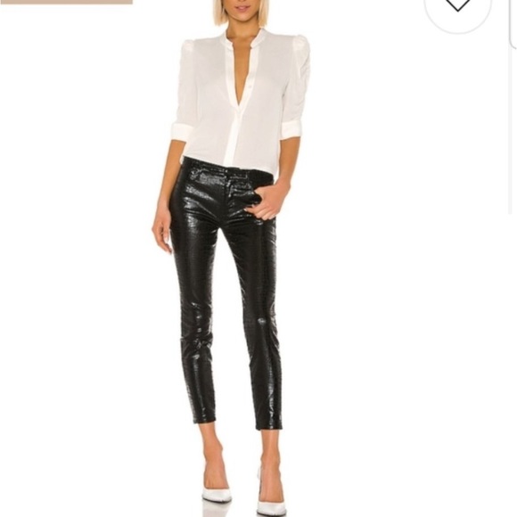 NWOT Frame Skinny croc jeans - Picture 3 of 9